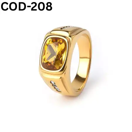 JP Italian Bio Golden Stone Rings -208